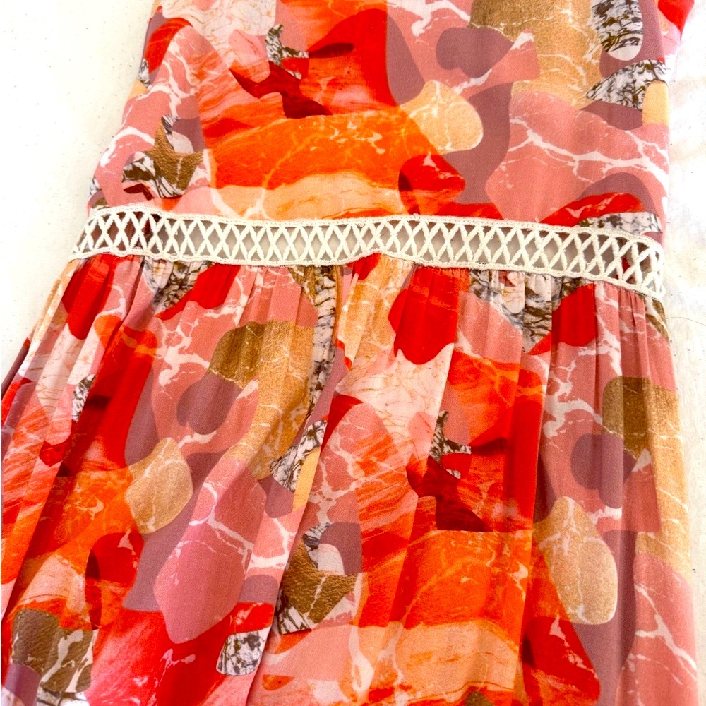 Colorful Maxi Dress with Cutout Detail - Picture 4 of 7